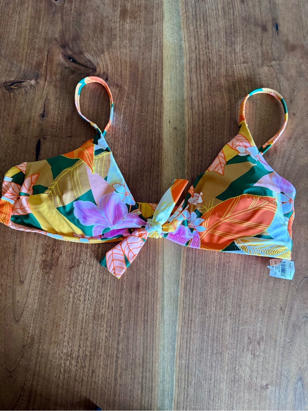 Aerie Women’s NWT Floral Tie-Front Bikini Top